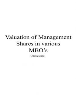 Valuation of Management Shares (undisclosed)
