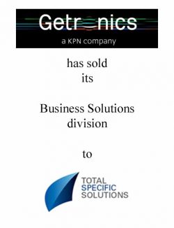 KPN / Getronics has sold its Business Solutions division