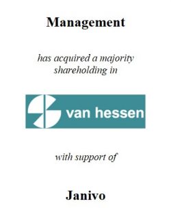 Management acquires a majority shareholding in Van Hessen